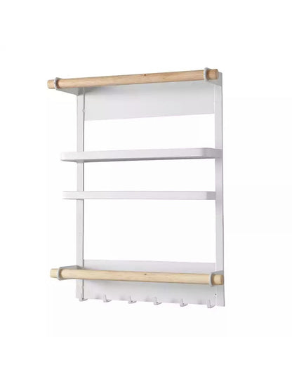 Magnetic Kitchen Towel Rack and Storage Organizer