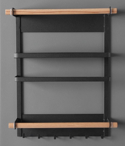 Magnetic Kitchen Towel Rack and Storage Organizer